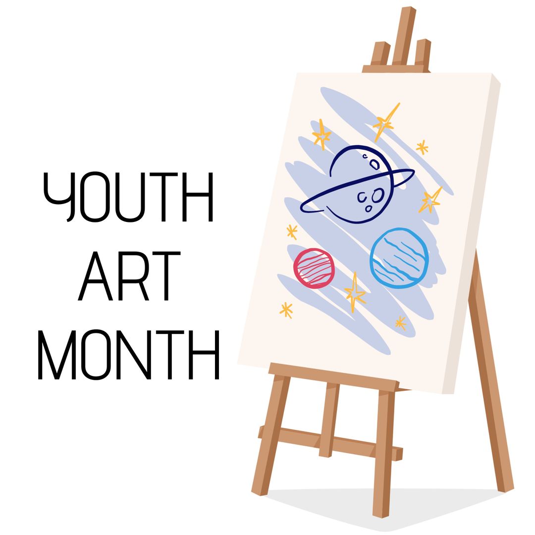 Colorful Planetary Art Display Celebrating Youth Art Month