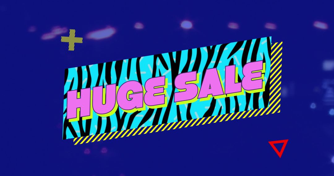 Vibrant Urban Huge Sale Banner with Retro Graphics