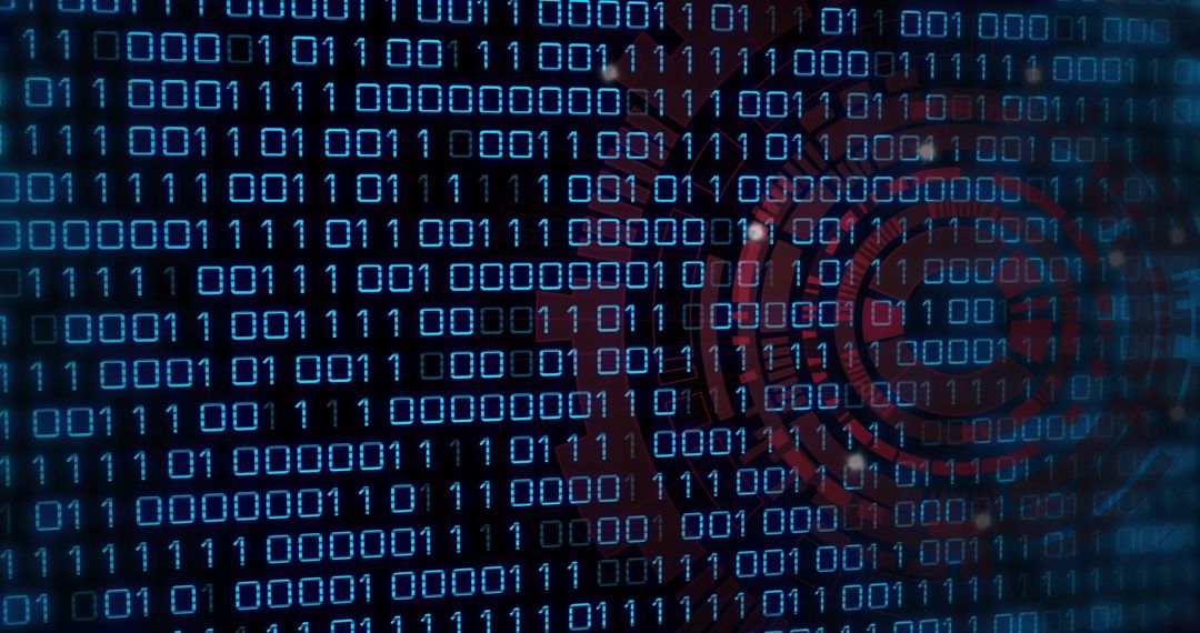 Binary Code with Target Graphic on Digital Screen - Free Images, Stock Photos and Pictures on Pikwizard.com