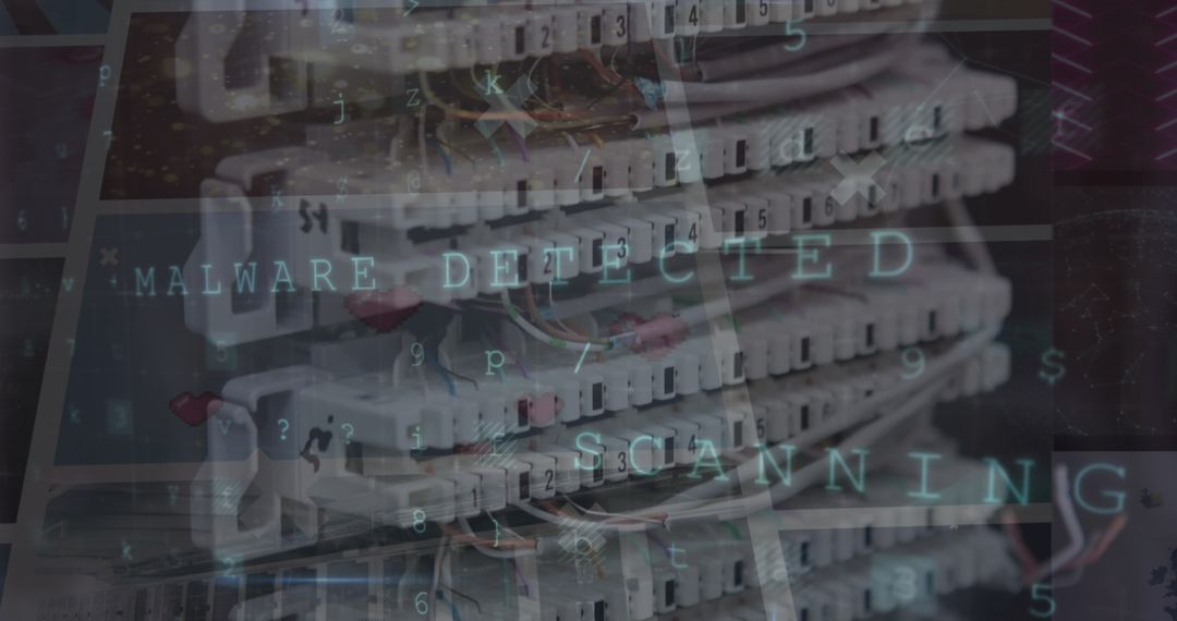 Firewall Warning and Malware Detected Notification on Digital Interface