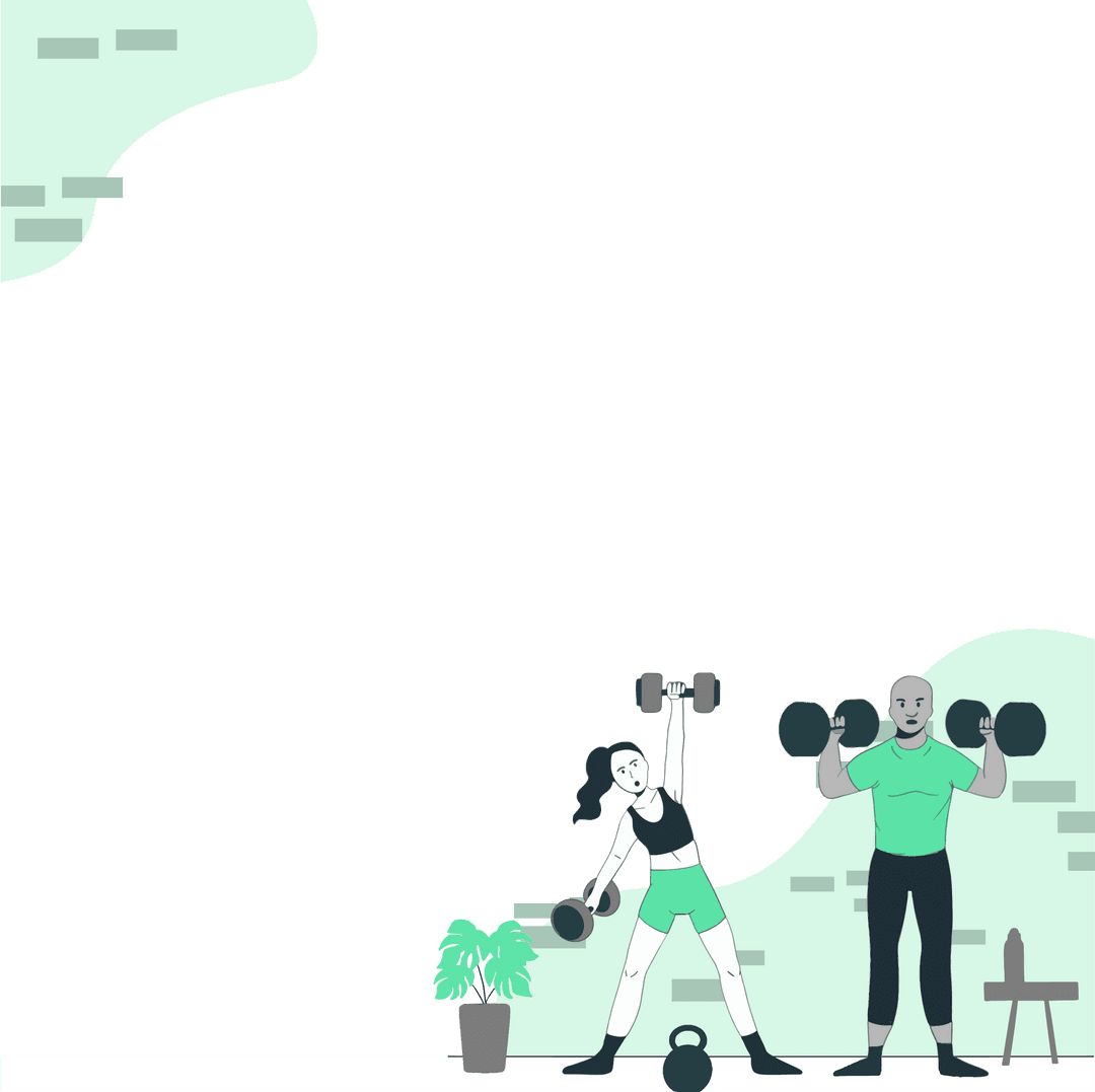 Transparent Background Duo Lifting Weights Vector Illustration