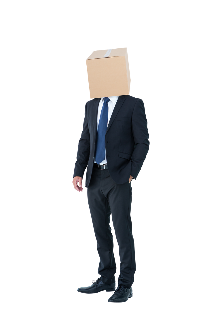 Transparent png Businessman Wearing Box on Head - Download Free Stock Images Pikwizard.com