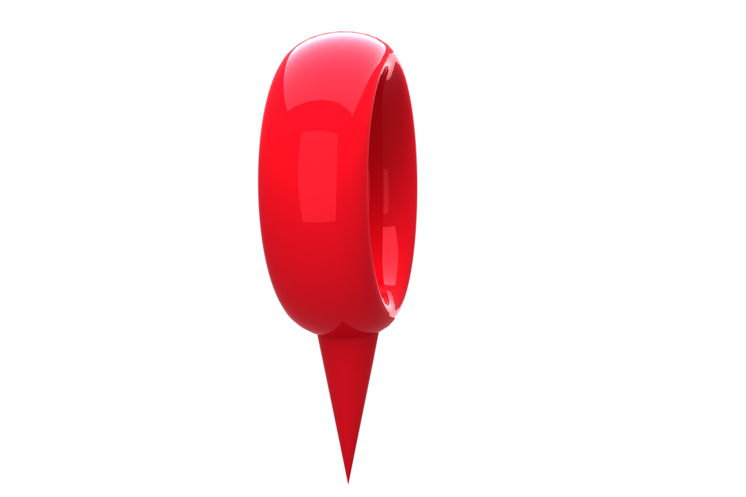 Glossy Red Navigation Pointer Isolated on Transparent Background - Download Free Stock Images Pikwizard.com