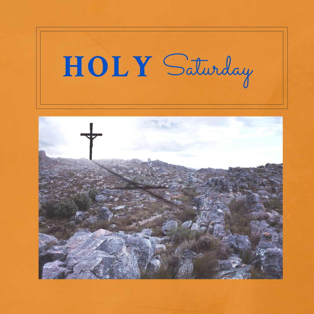 Holy Saturday Reflection: Cross on Rocky Landscape