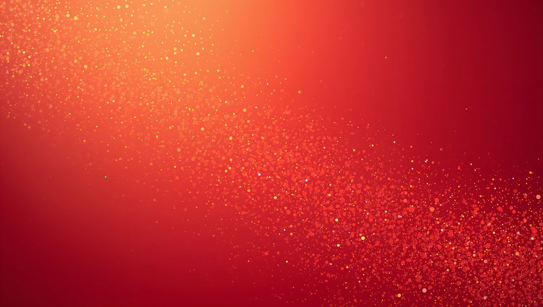 Glittering golden bokeh band crossing red gradient for festive abstract design