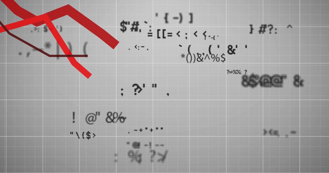 Abstract Financial Data Virtual Interface on Grid Background