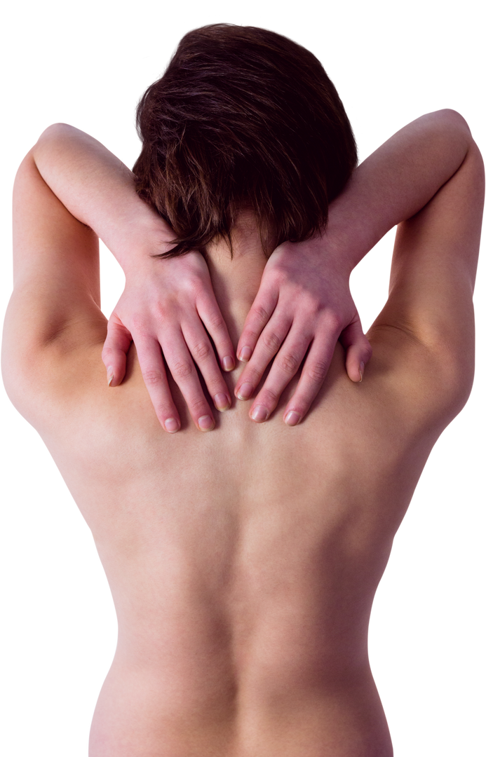 Transparent View of Woman With Hands on Neck - Download Free Stock Images Pikwizard.com