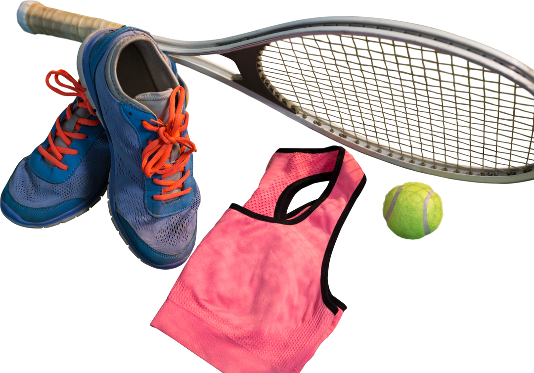 Tennis Equipment on Transparent Background with Shoes, Racket and Ball - Download Free Stock Images Pikwizard.com