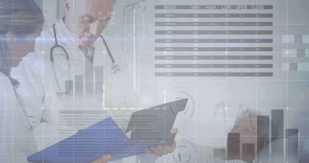 Innovative Healthcare with Infographic Technology Overlay