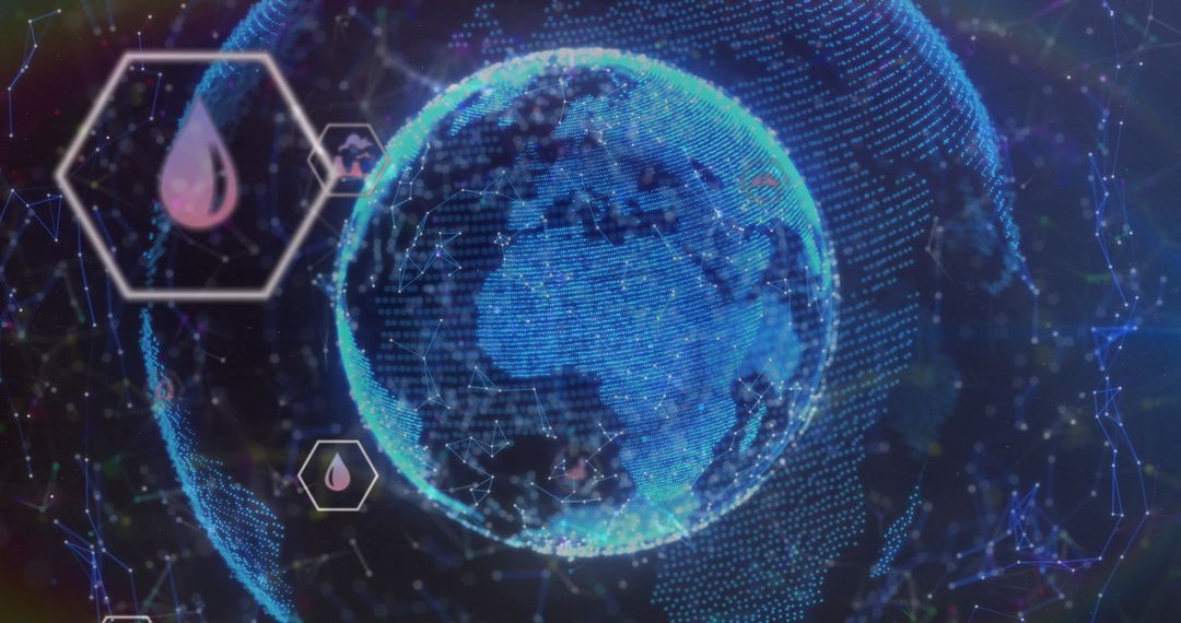 Futuristic Digital Globe Signifying Global Connectivity