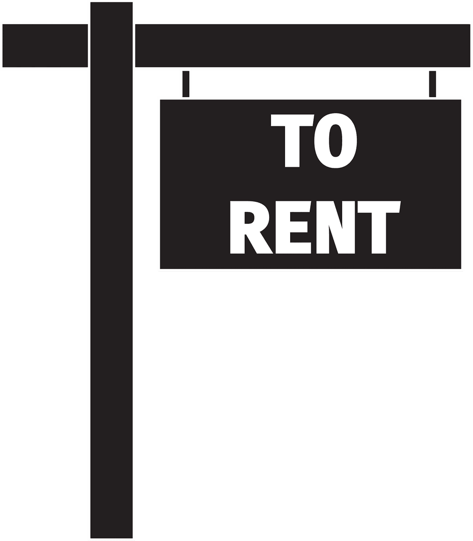 Rental Signboard with Transparent Background for Property Listings