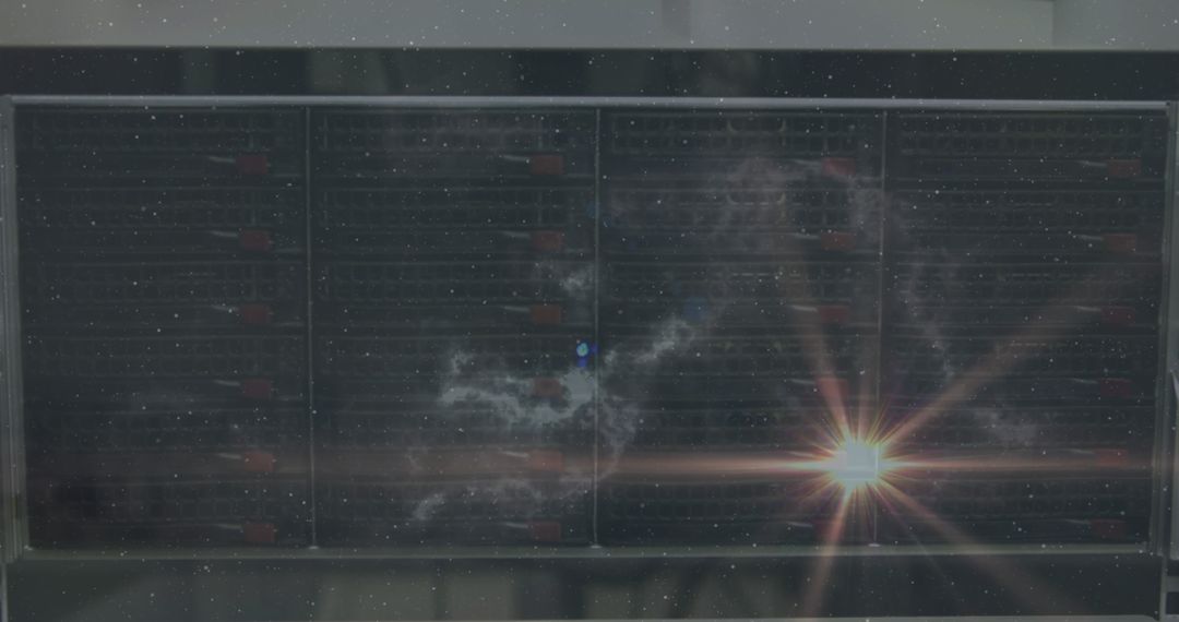 Futuristic Network Visualization Over Data Screens