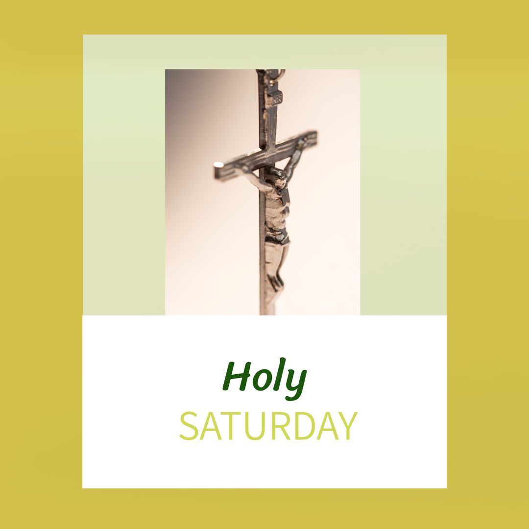 Holy Saturday Cross with Religious Symbolism