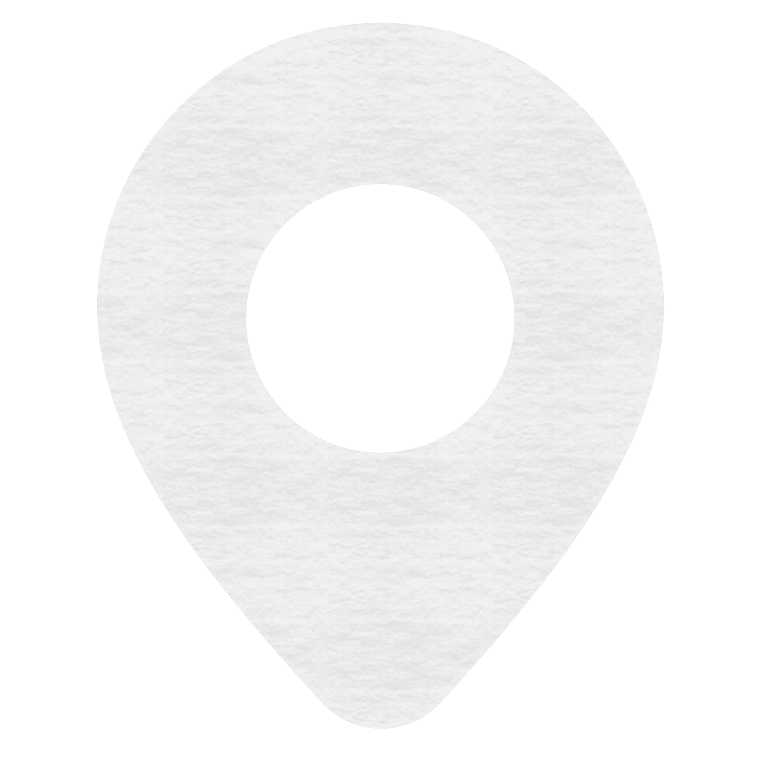 Minimalist Transparent Location Pin Icon on White Background