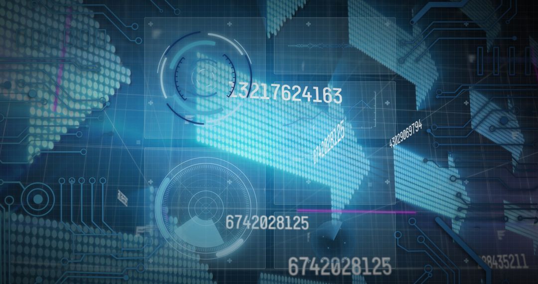 Digital Interface with Futuristic Data Scanning and Analysis