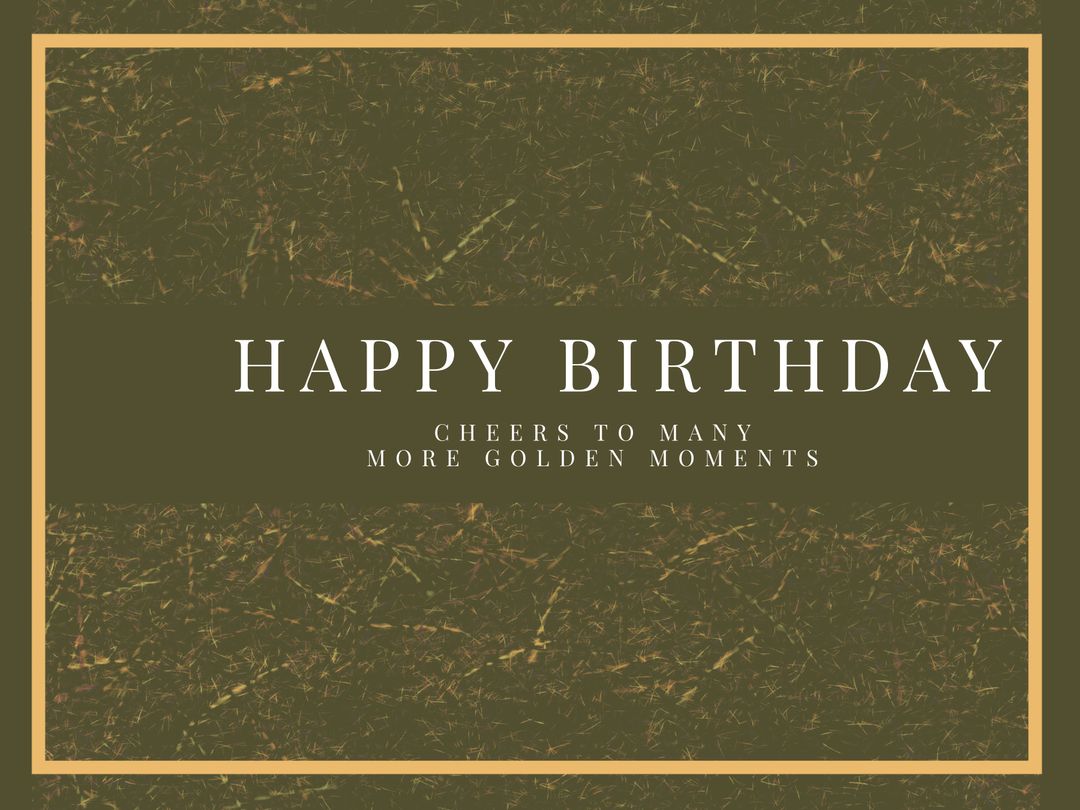 Elegant Happy Birthday Card with Golden Texture Background - Download Free Stock Templates Pikwizard.com