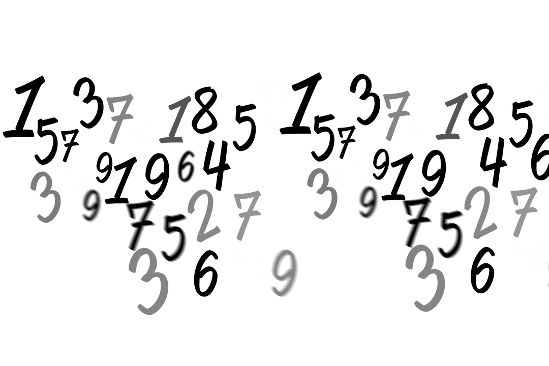 Abstract Numbers on Transparent Background Digital Illustration - Download Free Stock Images Pikwizard.com