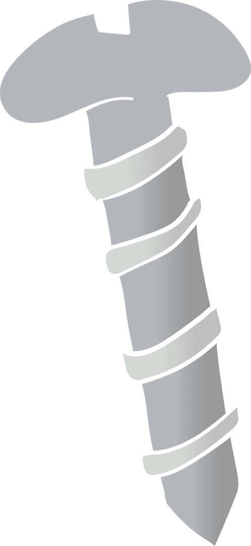 Isolated Vector Illustration of Screw on Transparent Background