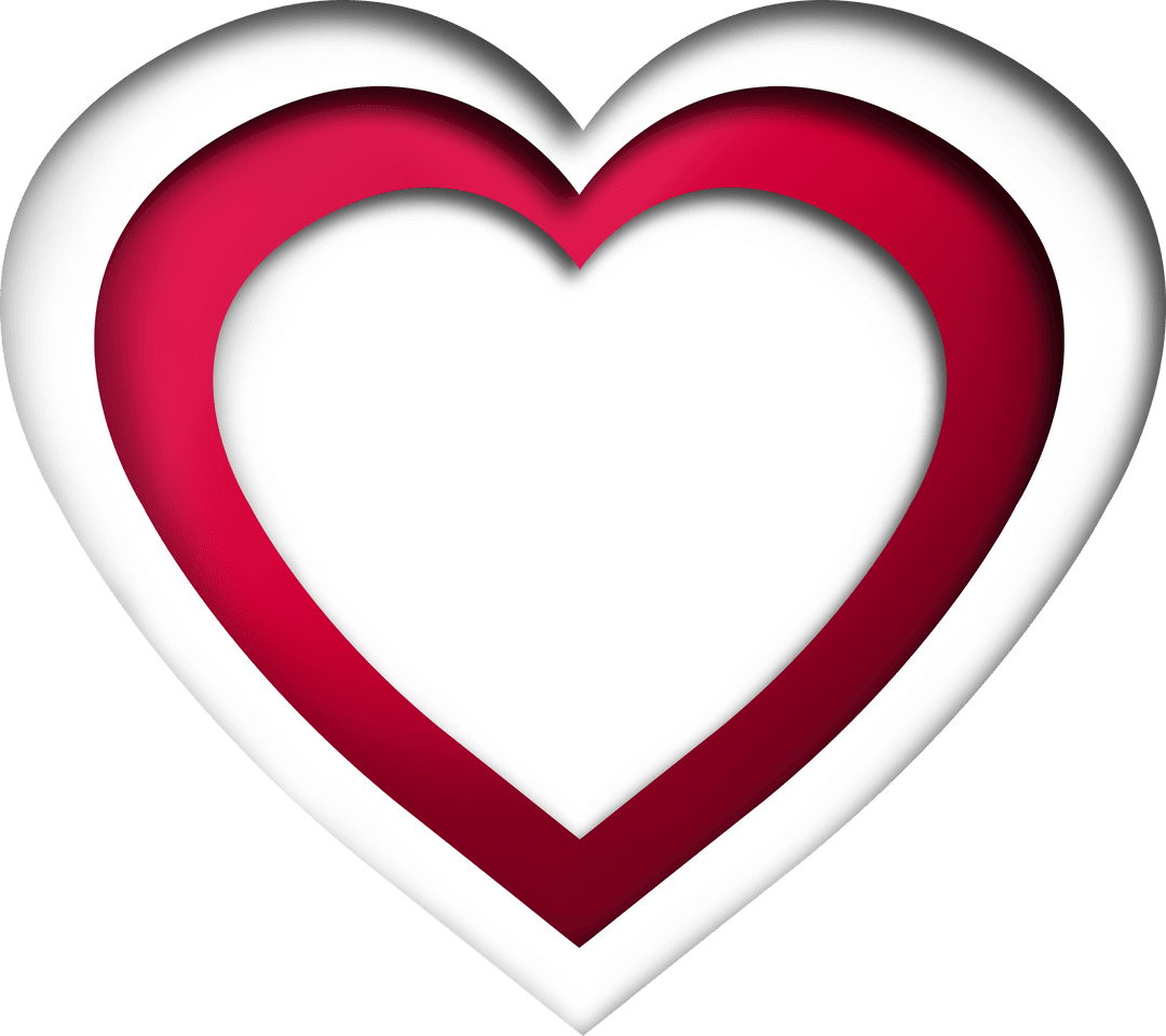 Transparent Pink and White Heart Illustration with Copy Space