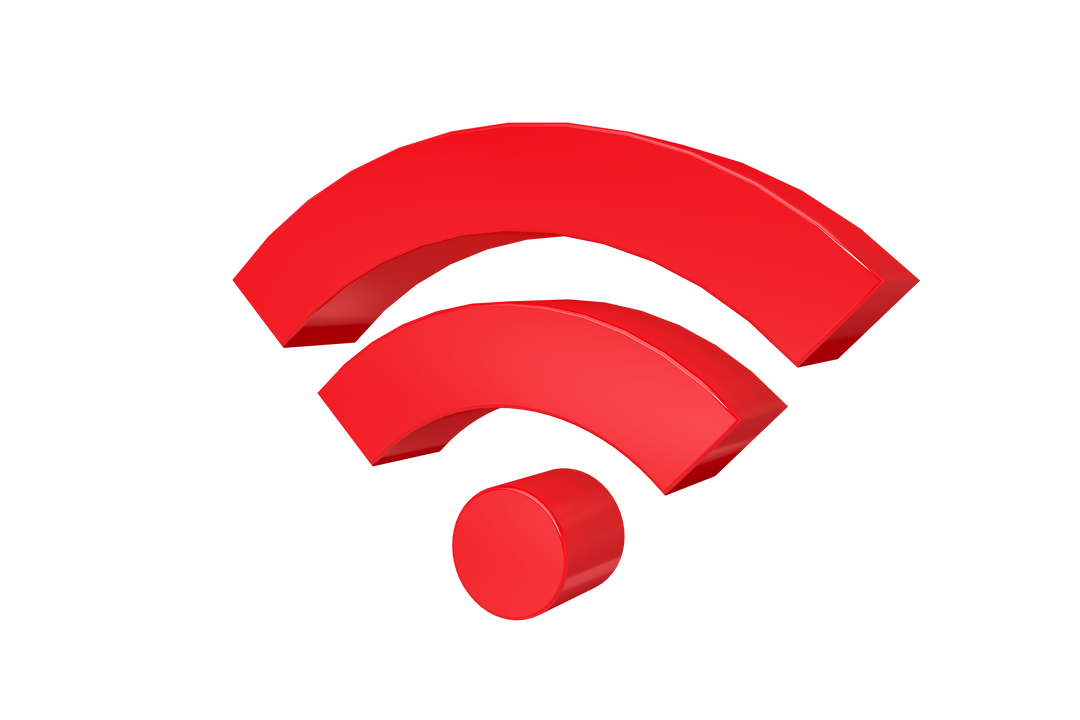 Transparent Red WiFi Symbol Illustration Isolated - Download Free Stock Images Pikwizard.com