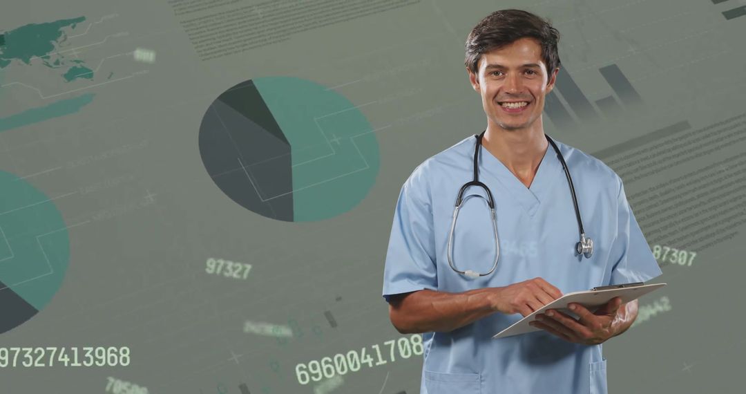 Connected Healthcare and Data Technology Concept