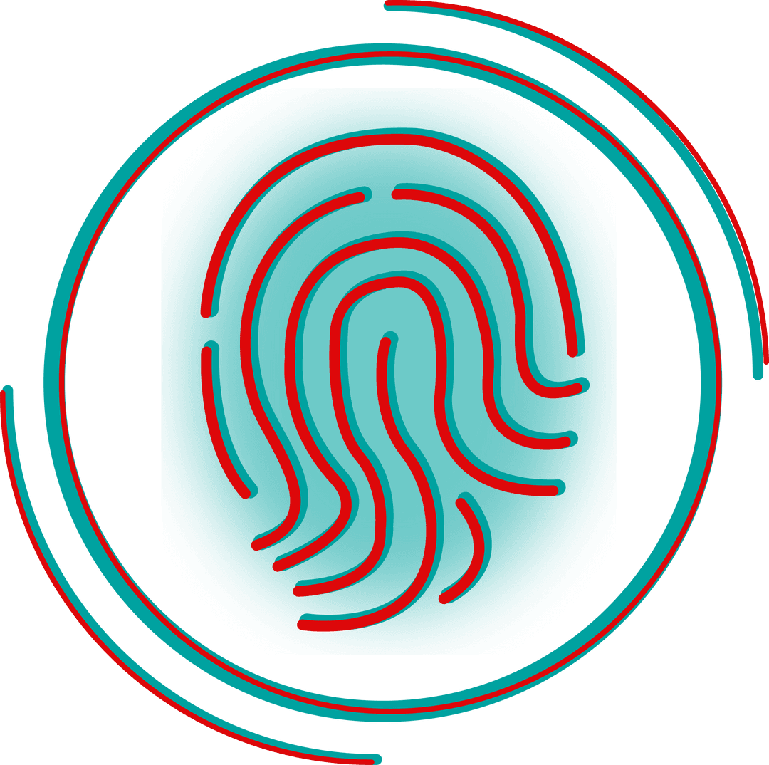 Transparent Fingerprint Conceptual Art Illuminating Digital Security Theme