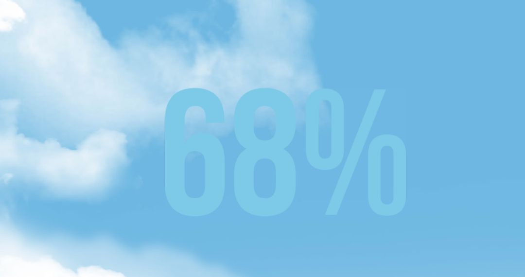 Digital Connectivity Percent Displayed Over Cloudy Sky