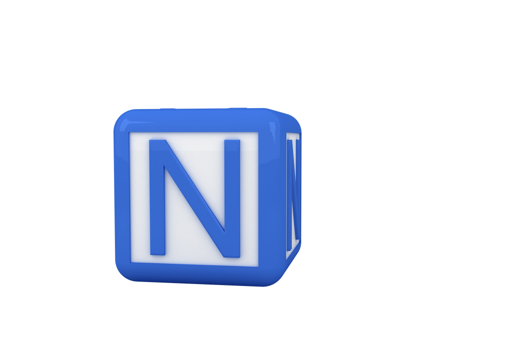 Blue Cube with Letter N Transparent Background Vector Illustration - Download Free Stock Images Pikwizard.com