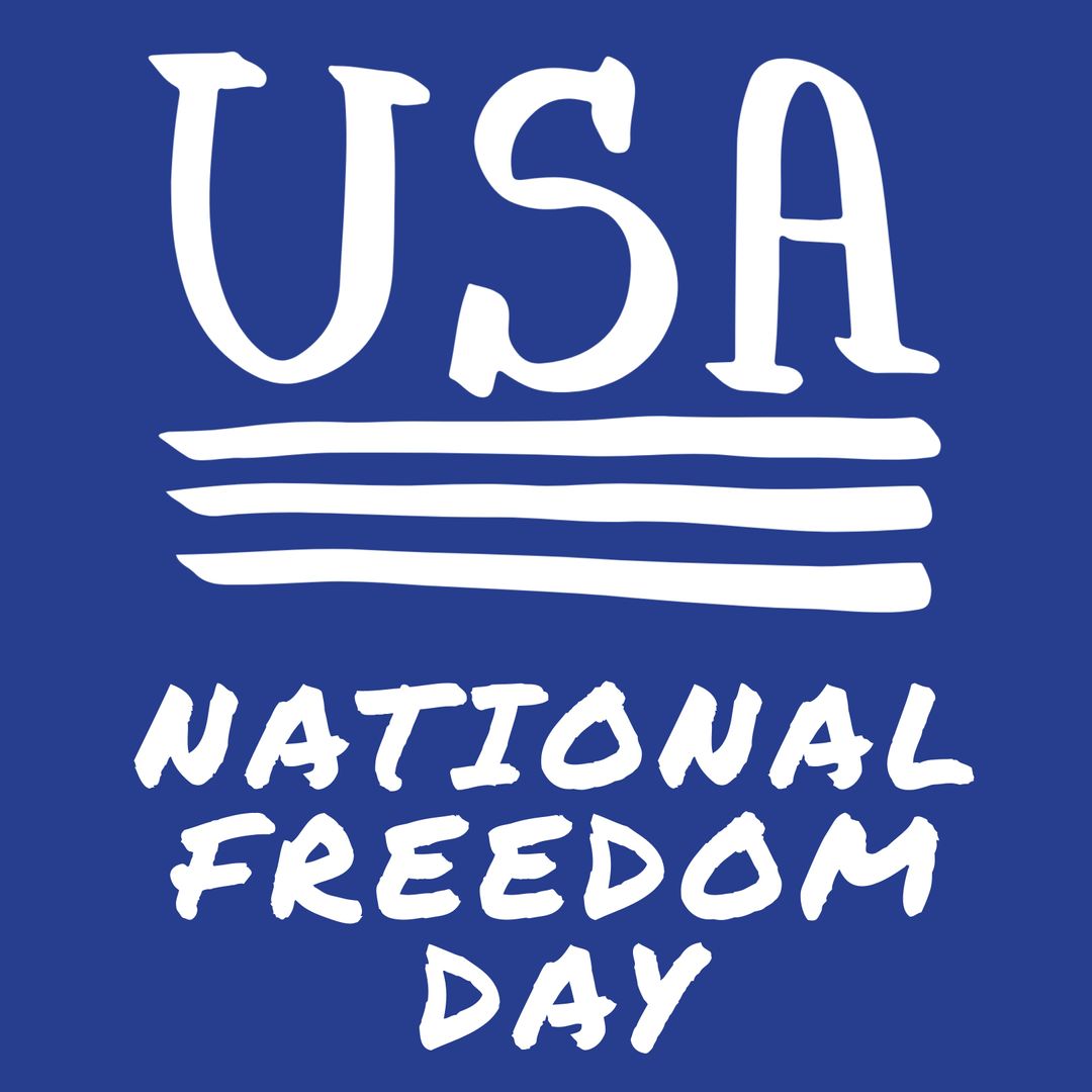 Patriotic USA National Freedom Day with Bold Text
