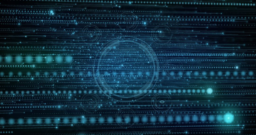 Futuristic Digital Data Interface in Motion