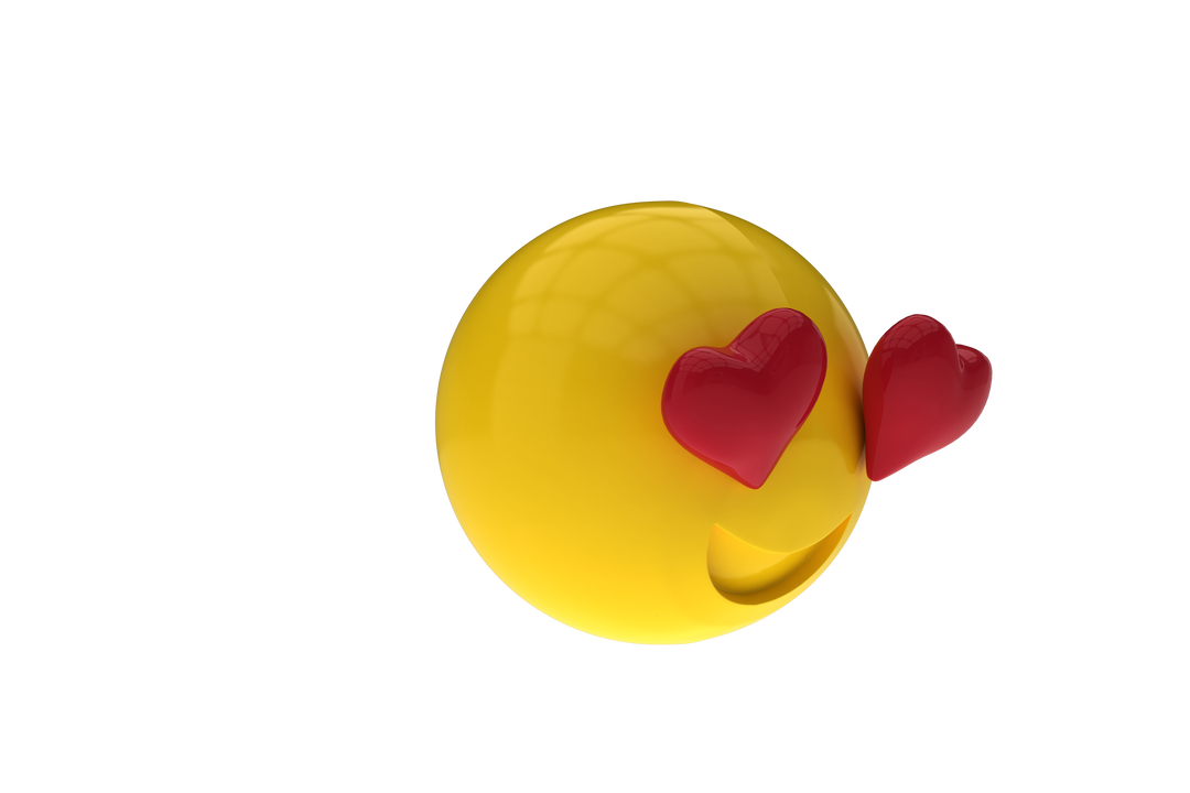 3D Emoji With Heart Eyes on Transparent Background - Download Free Stock Images Pikwizard.com