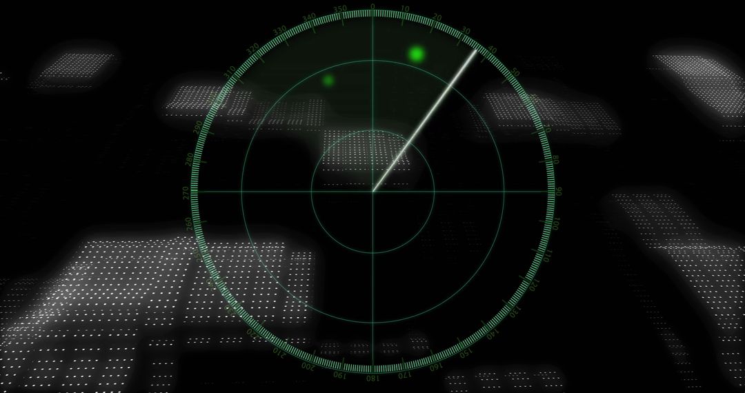 Futuristic Radar Display with Digital Scanning Interface