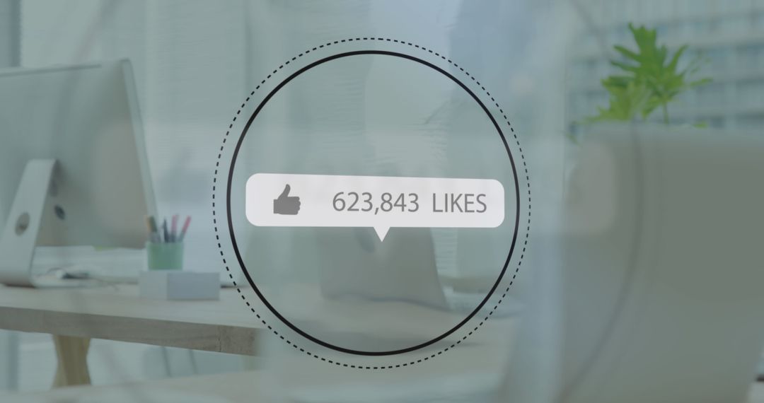 Social Media Networking Concept in Modern Office