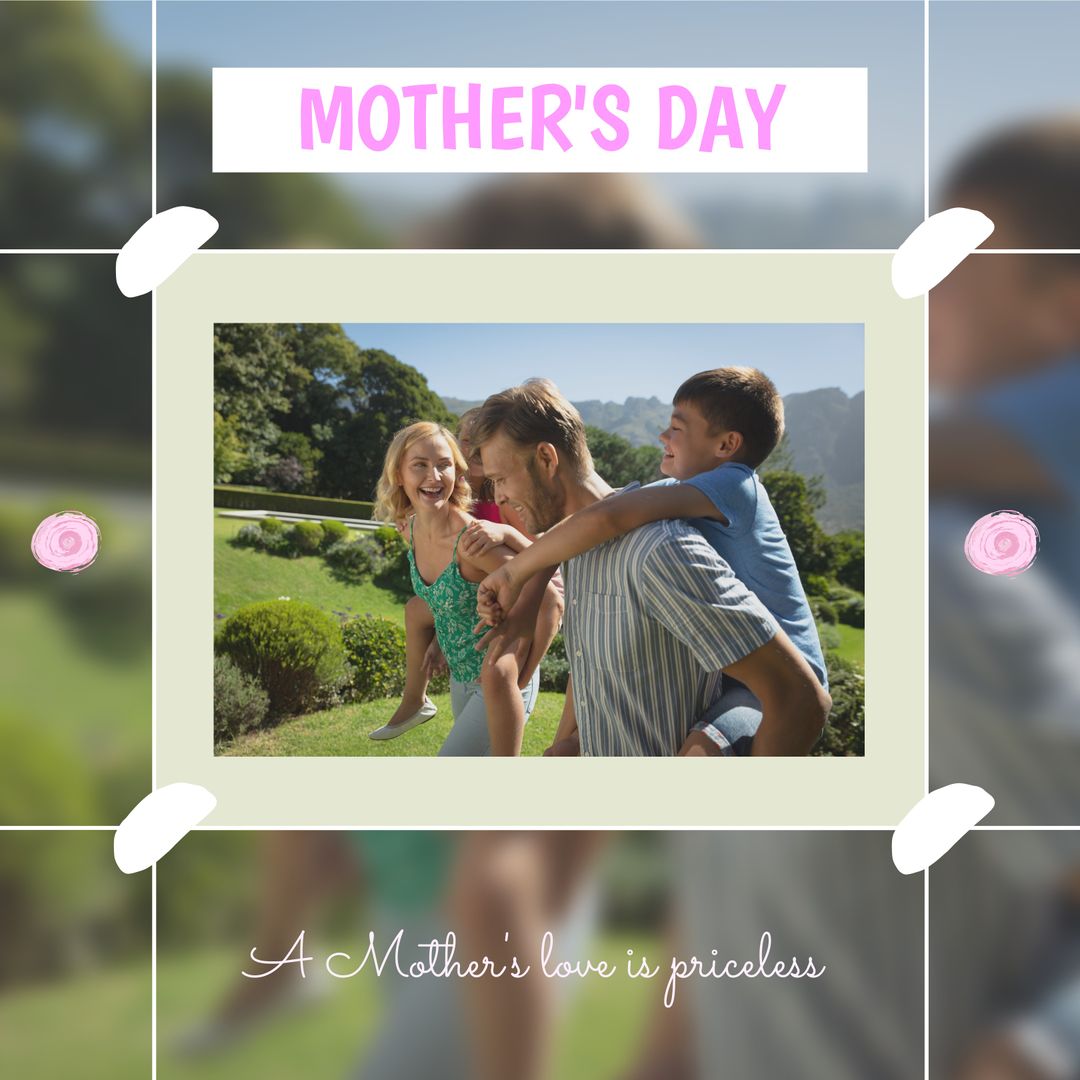 Happy Family Celebrating Mother's Day at Park