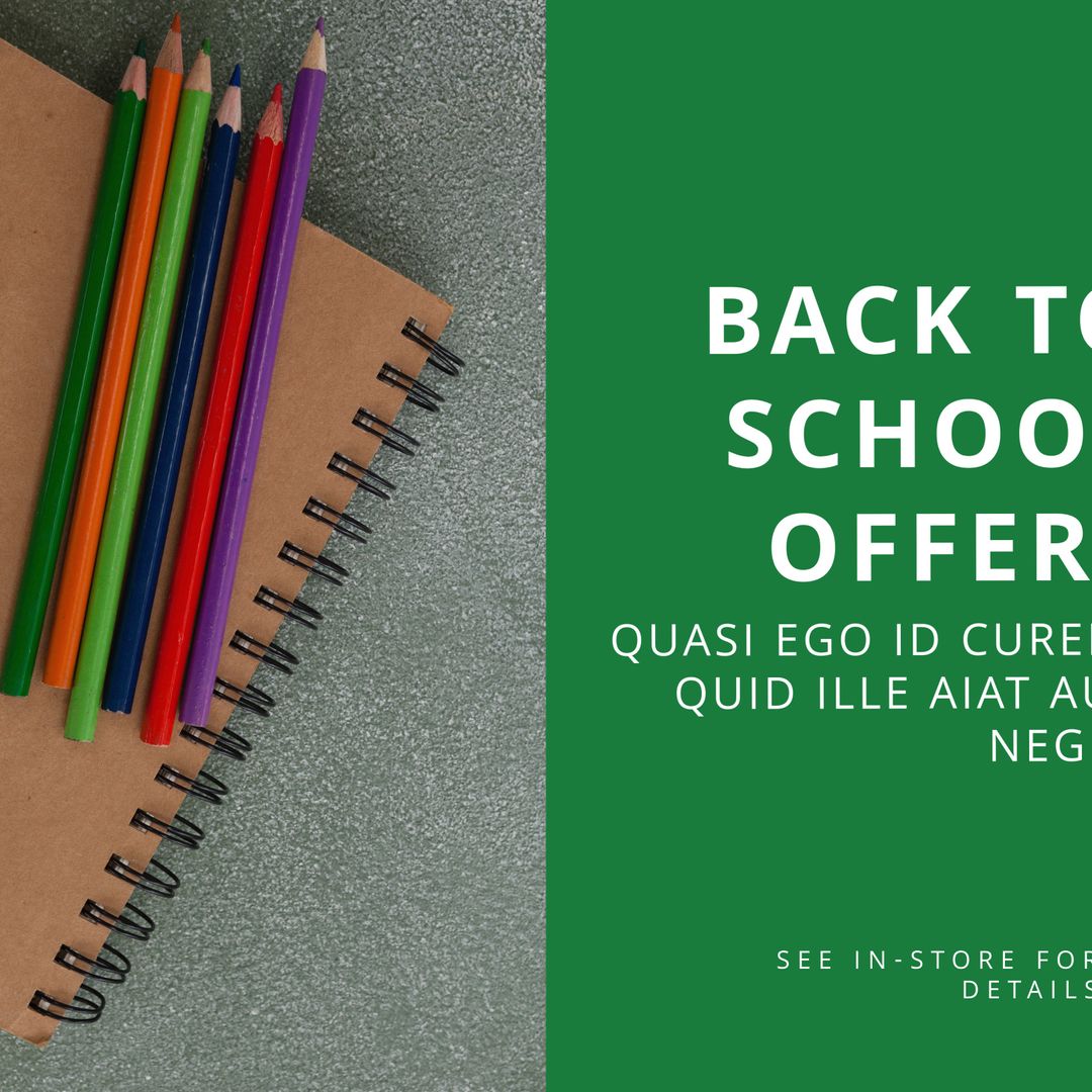 Colorful Pencils on Notebook for Back to School Preparation