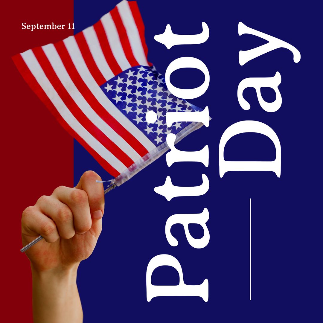 Patriot Day Observance with Hand Holding American Flag