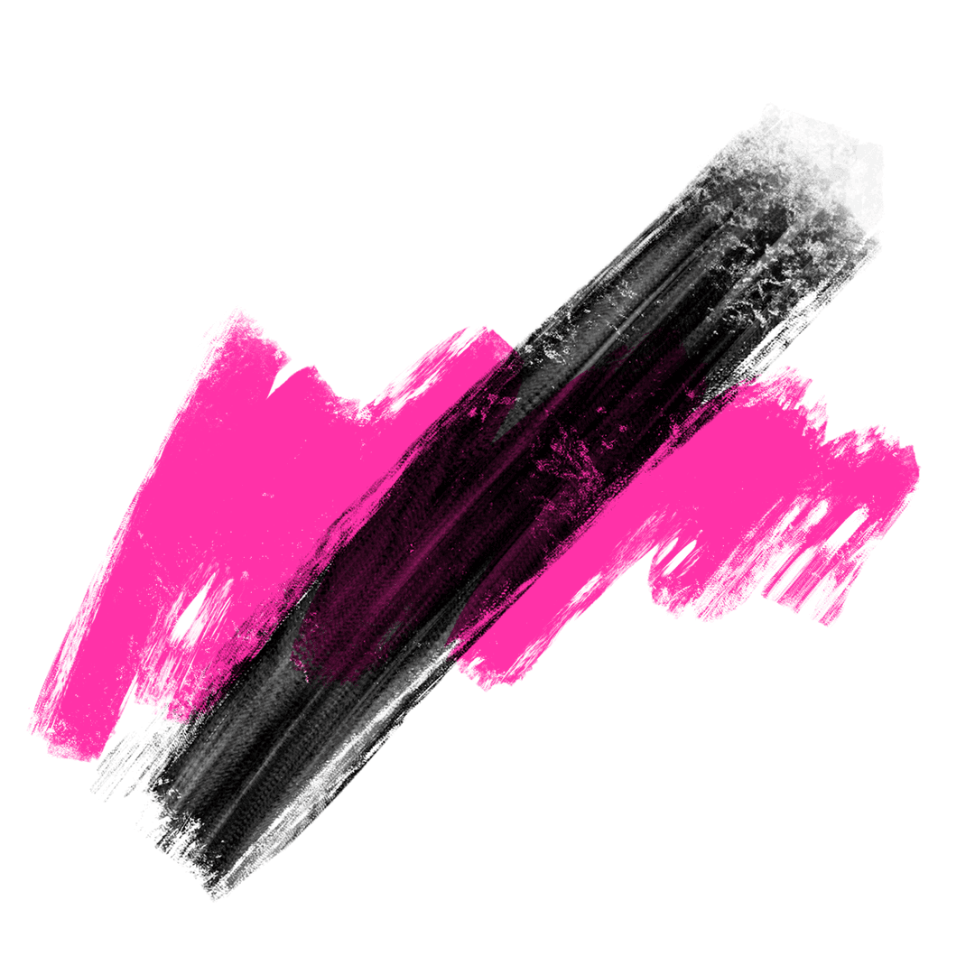 Abstract Black and Magenta Transparent Paint Strokes Design