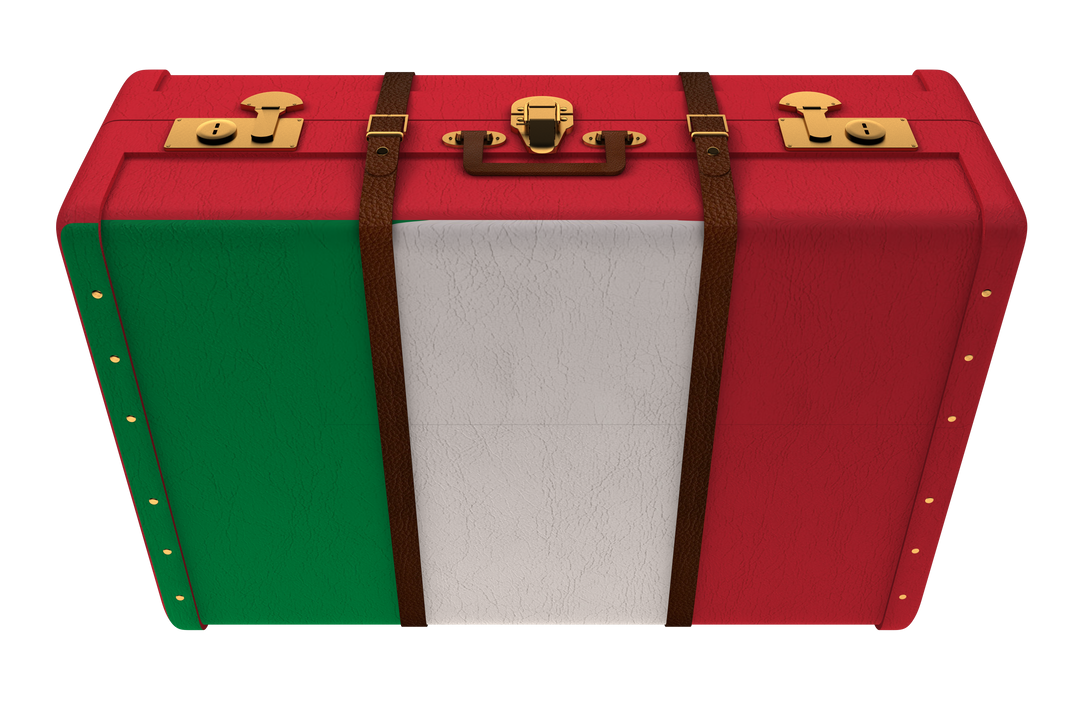 Italian Flag Suitcase Vector Illustration on Transparent Background - Download Free Stock Images Pikwizard.com