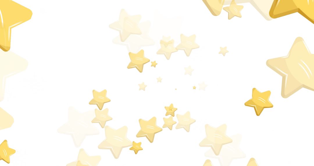 Falling Stars on White Background for Festive Themes