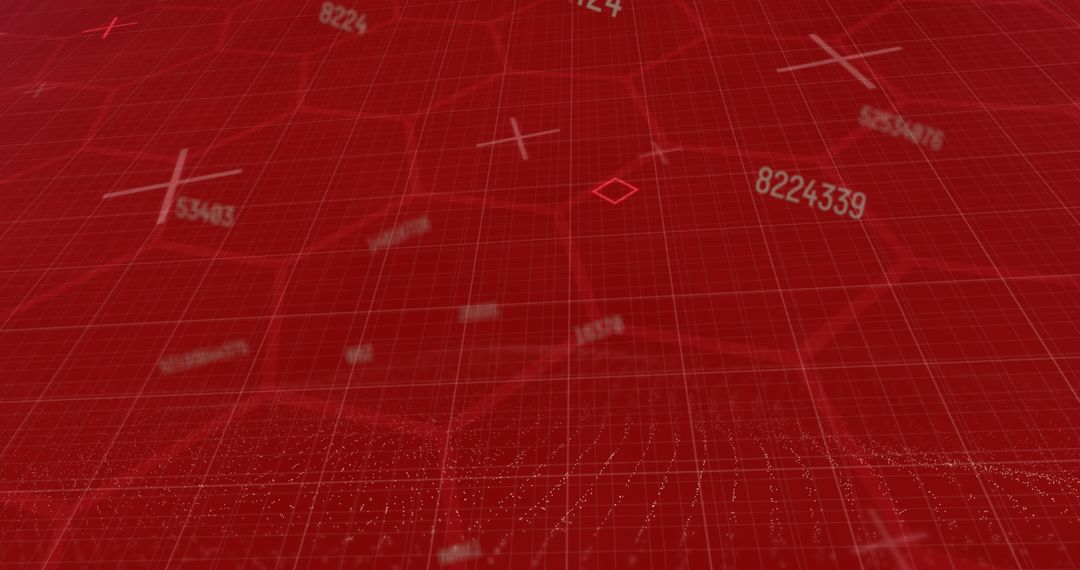 Futuristic Data Processing on Red Digital Grid