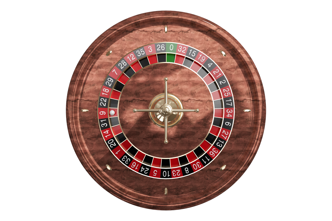 Overhead Transparent 3D Wooden Roulette Wheel - Download Free Stock Images Pikwizard.com