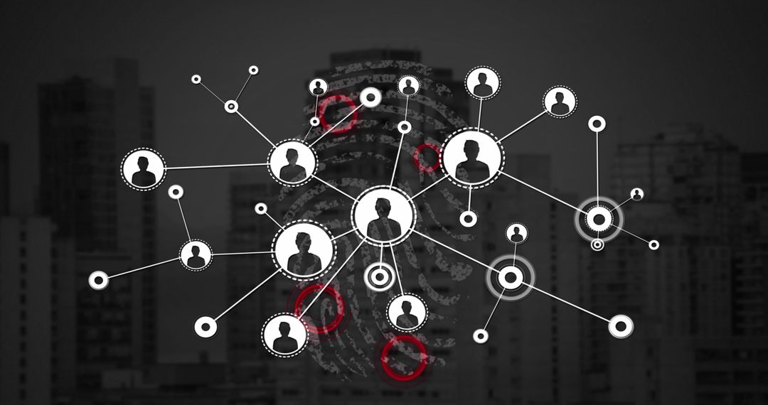 Biometric Fingerprint Overlay with Global Network Connections