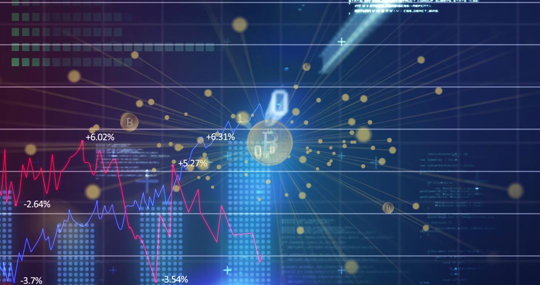 Cryptocurrency Market Data with Digital Charts and Graphs