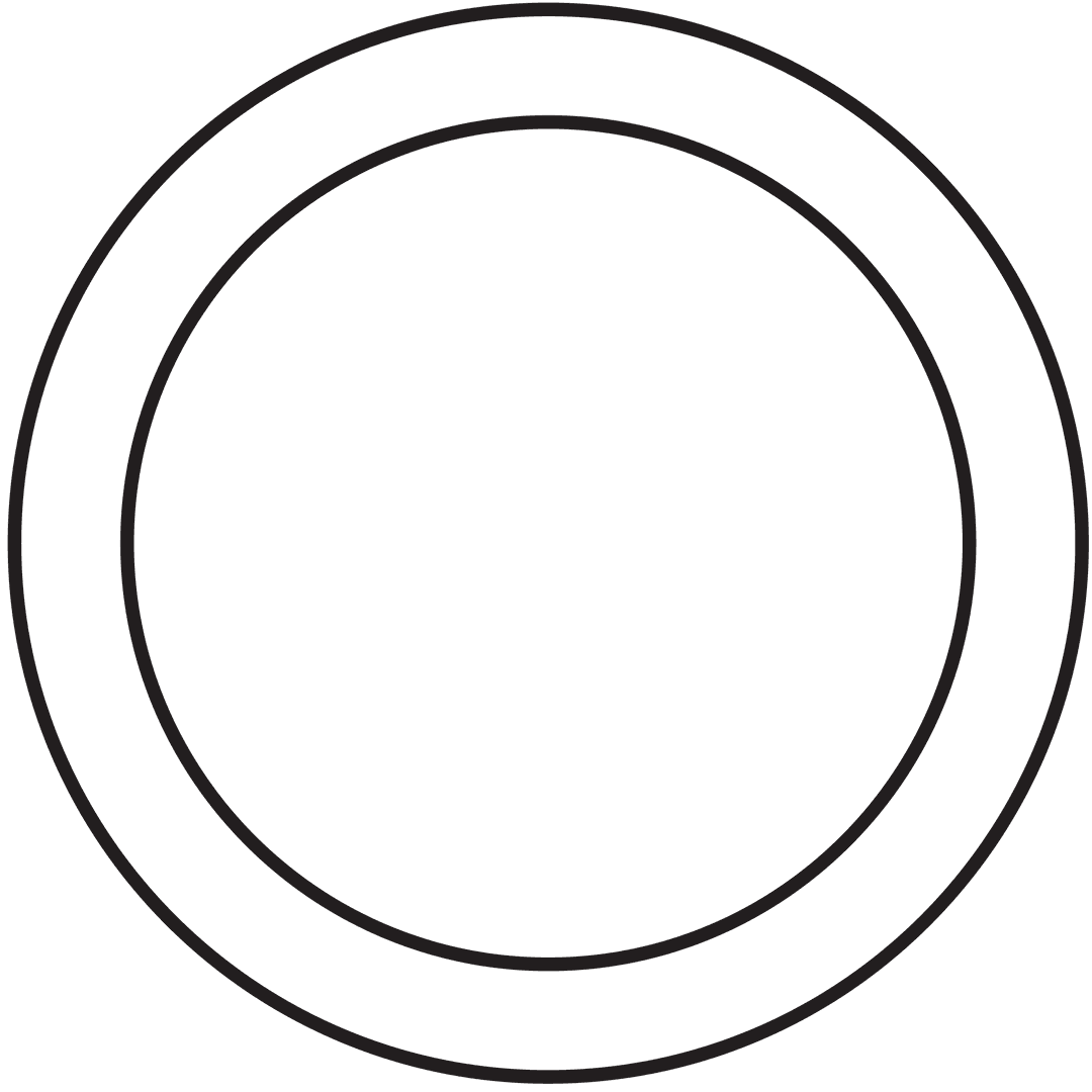 Concentric Black Rings on Transparent Background Vector Illustration
