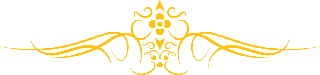 Ornate Yellow Decorative Divider on Transparent Background - Download Free Stock Images Pikwizard.com