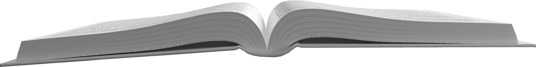 Opened Book on Transparent Background Illustrating Knowledge