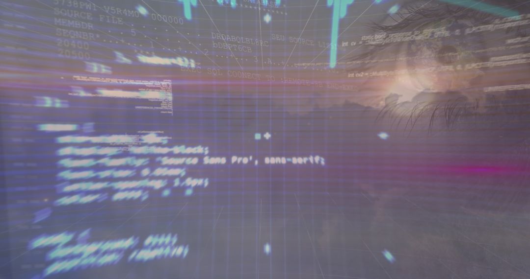 Digital Interface Reflecting in Woman's Eye Symbolizing Data Processing