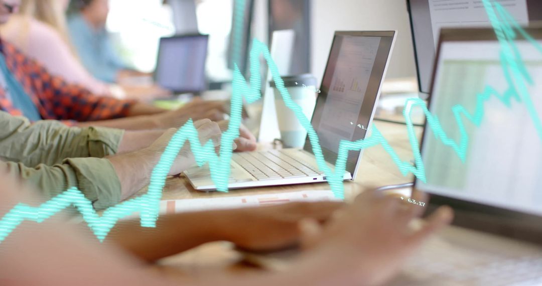 Team Collaborating on Big Data Analytics in Modern Office Environment