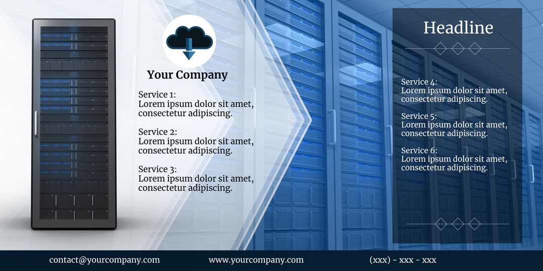 Tech Services Promo with Server Room For Connectivity Solutions