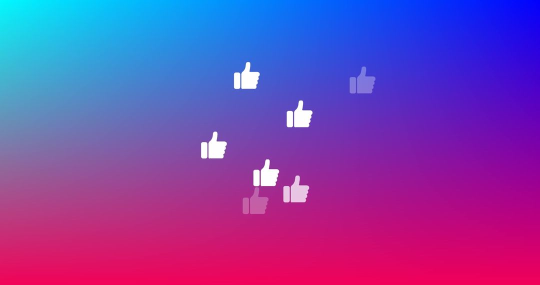 Social Media Thumbs Up Icon on Gradient Background